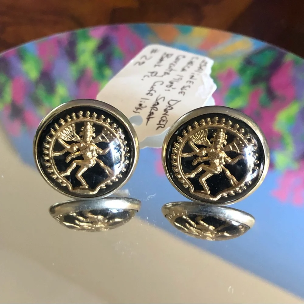 Vintage 60s Sarah Coventry Balinese dancers cuff links